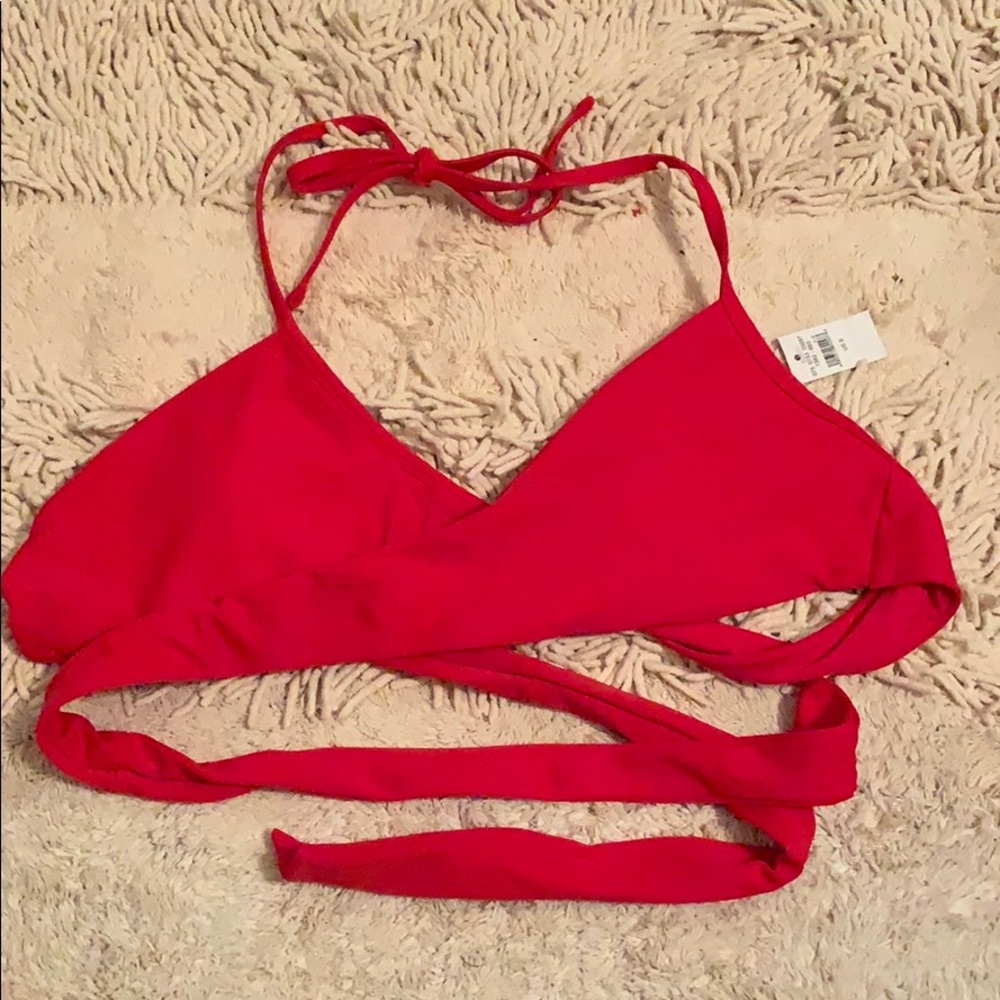 Red Wrap - Aerie Bikini Top